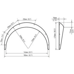 Universal Arch Extensions - 70 Mm (Fender Flares) -Athena Shop large 36b70bbc8a059c63058d64a3b464ae81