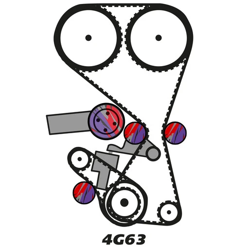Timing Belt Kits & Water Pump For Mitsubishi Lancer Evo (4G63T) 1 Timing Belt Kits & Water Pump For Mitsubishi Lancer Evo (4G63T)