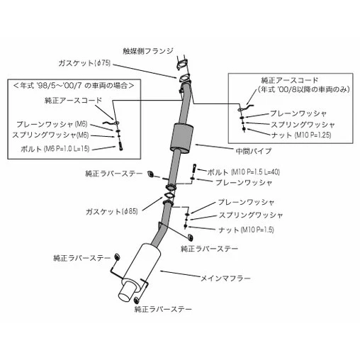 HKS "Hi-Power 409" Catback For Nissan Skyline R34 GT-T (4 Doors) 2 HKS "Hi-Power 409" Catback For Nissan Skyline R34 GT-T (4 Doors) - Image 2