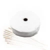 White Exhaust Heat Wrap (15m X 50mm) + Stainless Steel Ties